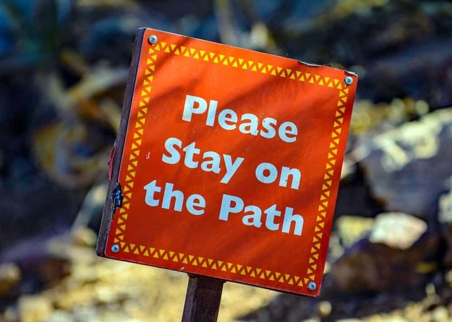 conscious creator commitment please stay on the path sign
