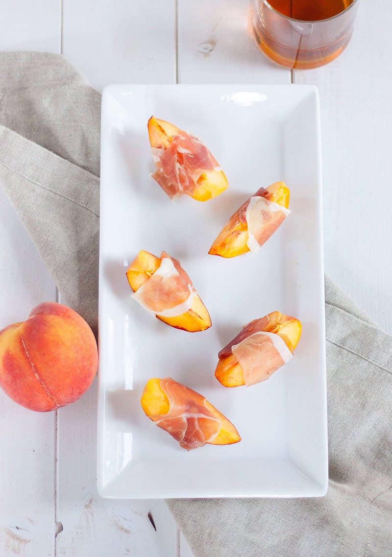 Prosciutto Wrapped Peaches