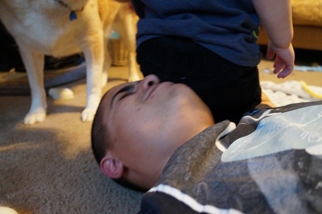 Thanks Husband for being the chair! <3