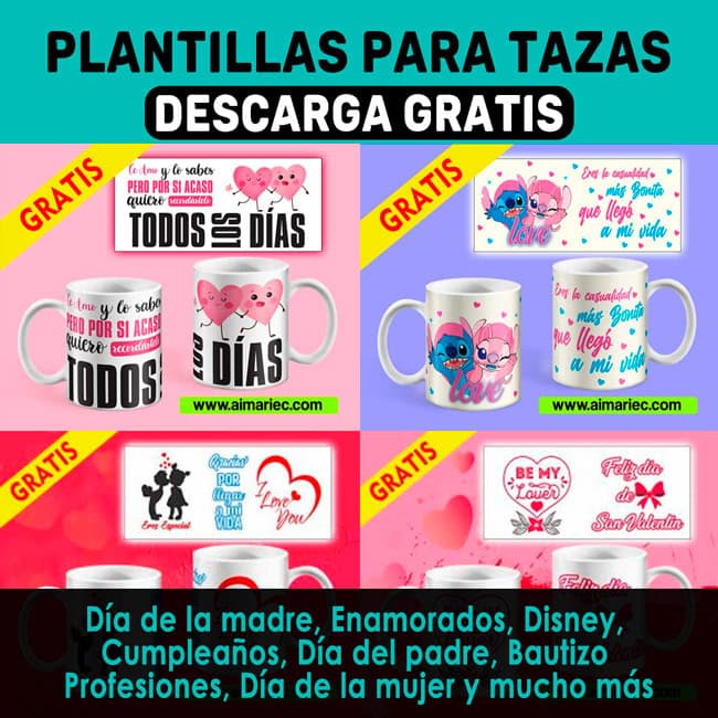 Plantillas Para Sublimar Tazas Descarga Gratis Aimari Ec Por aquí de nuevo, nosotros del lado del amor ♥, en esta oportunidad le traemos un pack de 5 plantillas en png para ser utilizadas en la los mismos tienen la medida para una taza de 11 onzas, con una excelente resolución por lo que vas poder utilizarlos en algunos otros tipos de diseños. plantillas para sublimar tazas