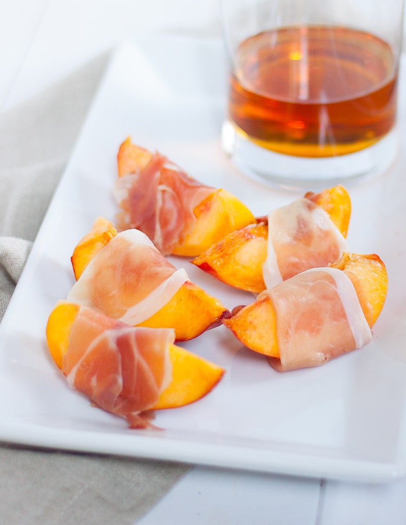Prosciutto Wrapped Peaches