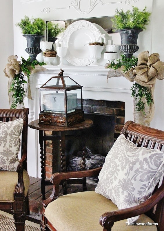 Easy Spring Mantel Decorating Ideas Thistlewood Farms