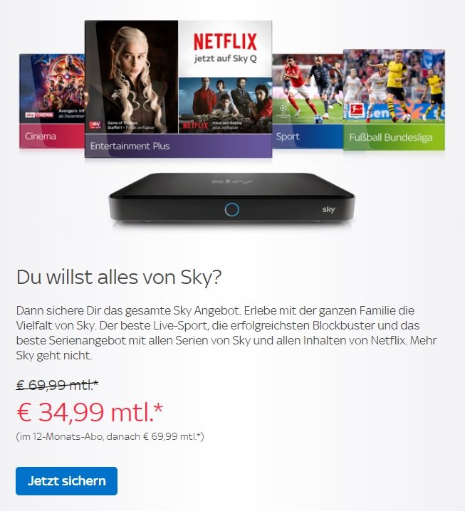 Sky Angebote Komplett Sky Angebote Komplett