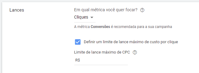 limite de cpc maximo no google ads
