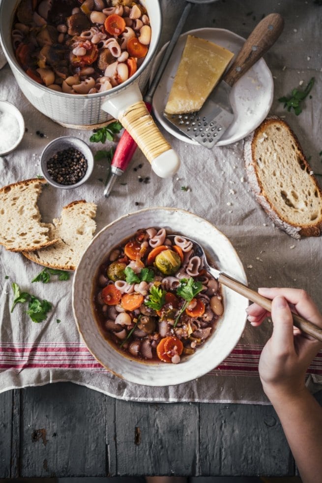 Winter Minestrone mit Maronen