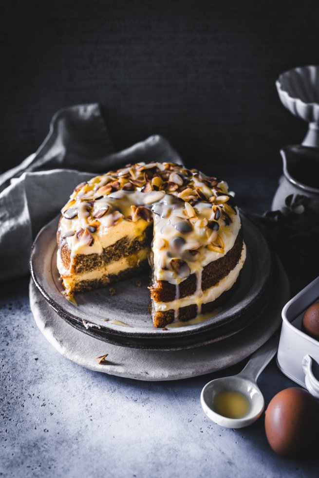 Mandeltorte mit Eierlikör