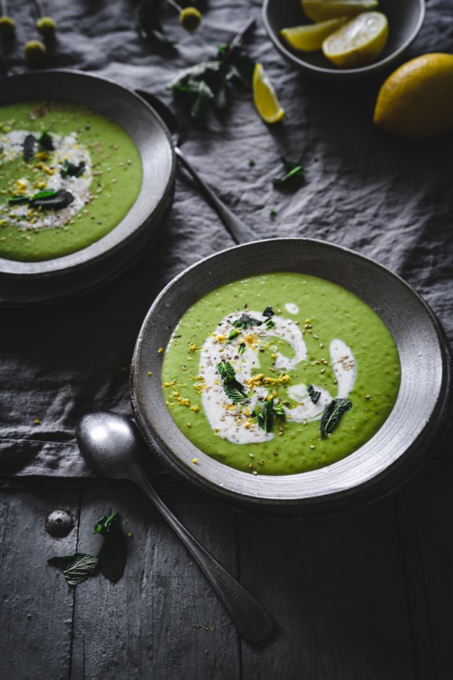 Erbsen Minz Suppe