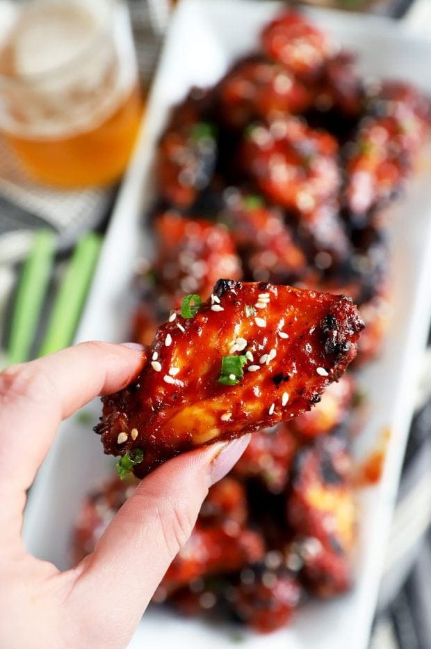 Crispy Korean BBQ Chicken Wings - Cake 'n Knife