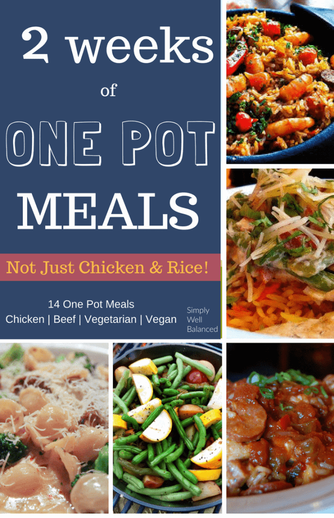 Looking for quick and easy one pot meals? These recipes are perfect for busy moms and families to throw together a simple weeknight dinner. Two weeks worth of one pot meals to make dinnertime super easy.