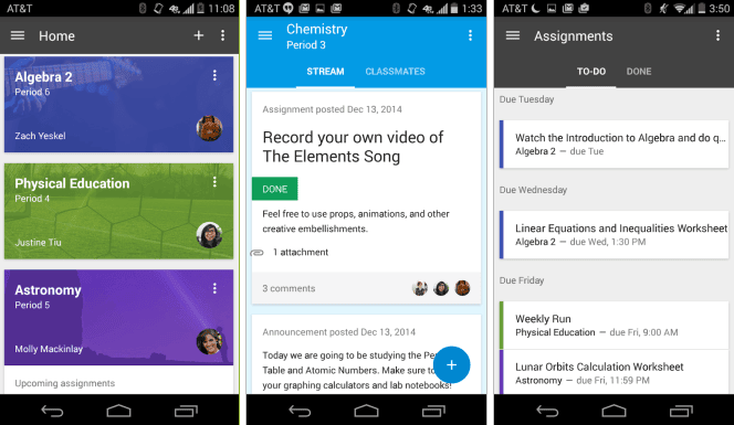 Google classroom app makes its way to the play store