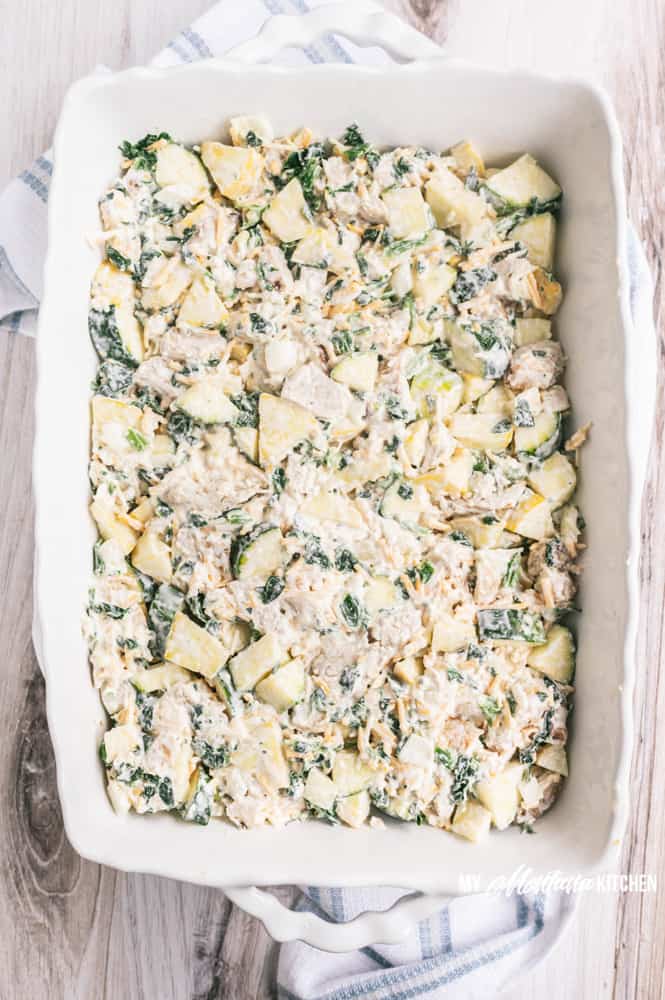 Cheesy Chicken Vegetable Casserole (Easy, Healthy, Keto, Low Carb)