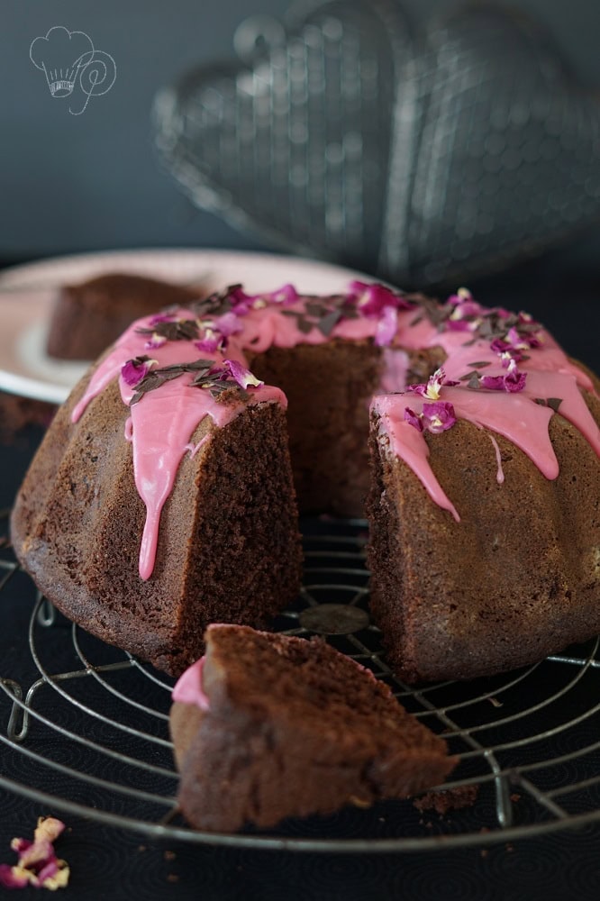Schokokuchen - Schokolade trifft Rose 4 schokoladenkuchen