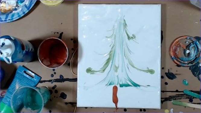 Fun, Whimsical Christmas Tree Painting for Beginners - Homebody Hall
