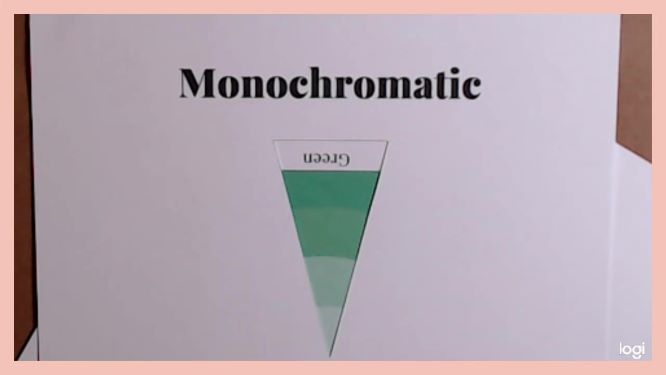 monochromatic color scheme on color wheel: green