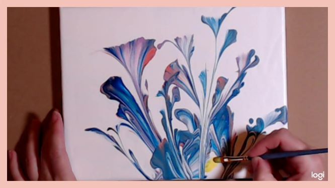 Easy String Pull Painting Flowers For Beginners Homebody Hall