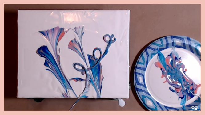 Easy String Pull Painting Flowers For Beginners Homebody Hall