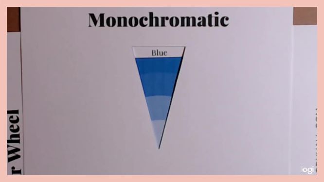 monochromatic color scheme on color wheel: blues