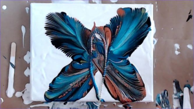 How To Paint A Butterfly Painting With Acrylic Pouring Homebody Hall