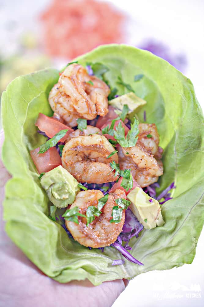 Keto Shrimp Taco Lettuce Wraps Dairy Free Low Carb Thm Fp Or S