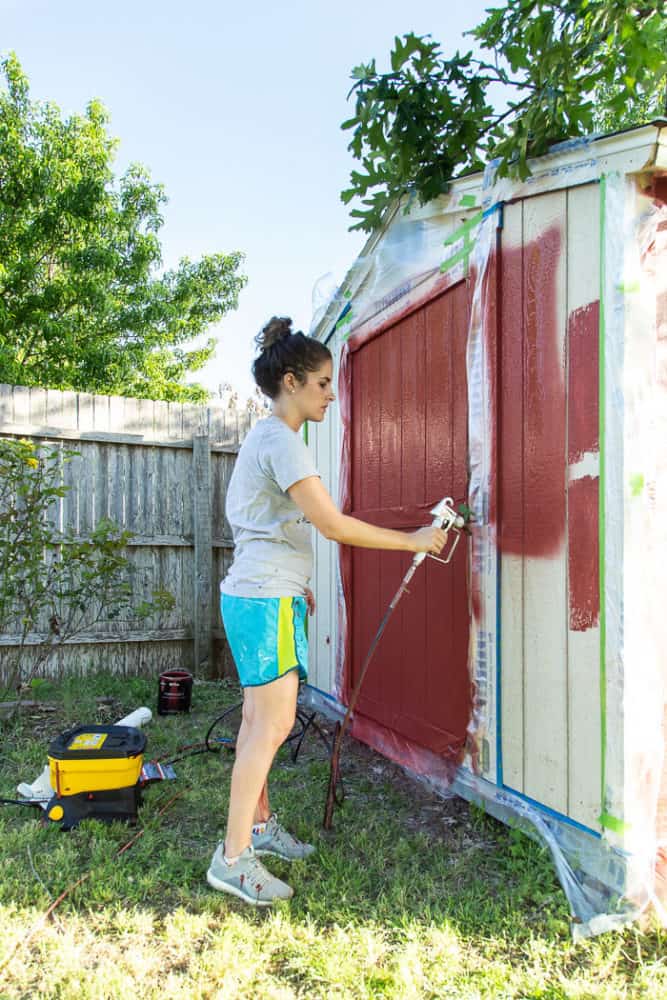 how to paint an outdoor building - love & renovations