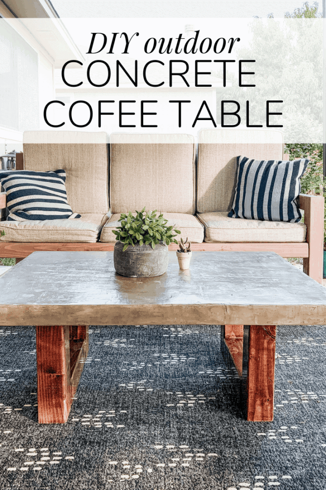 Diy Concrete Outdoor Coffee Table Love Renovations