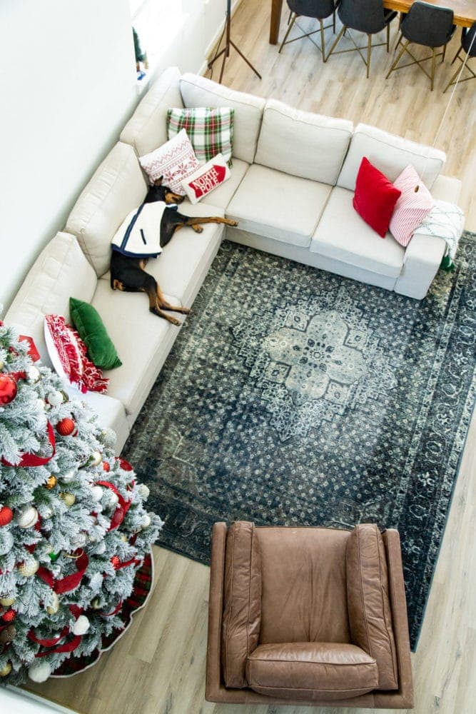 living room view from above