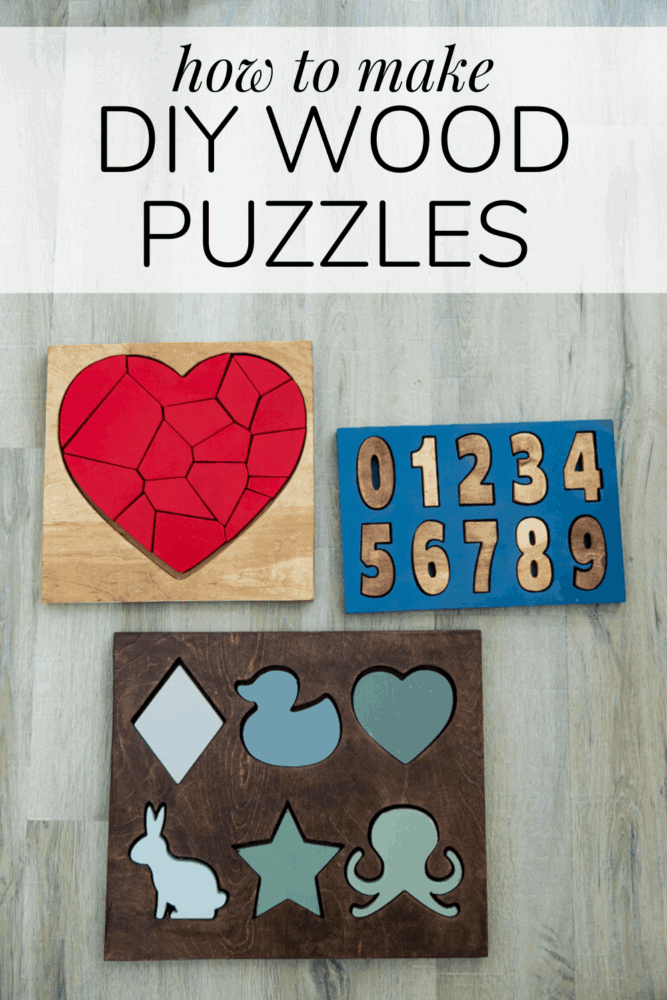 Three DIY wood board puzzles