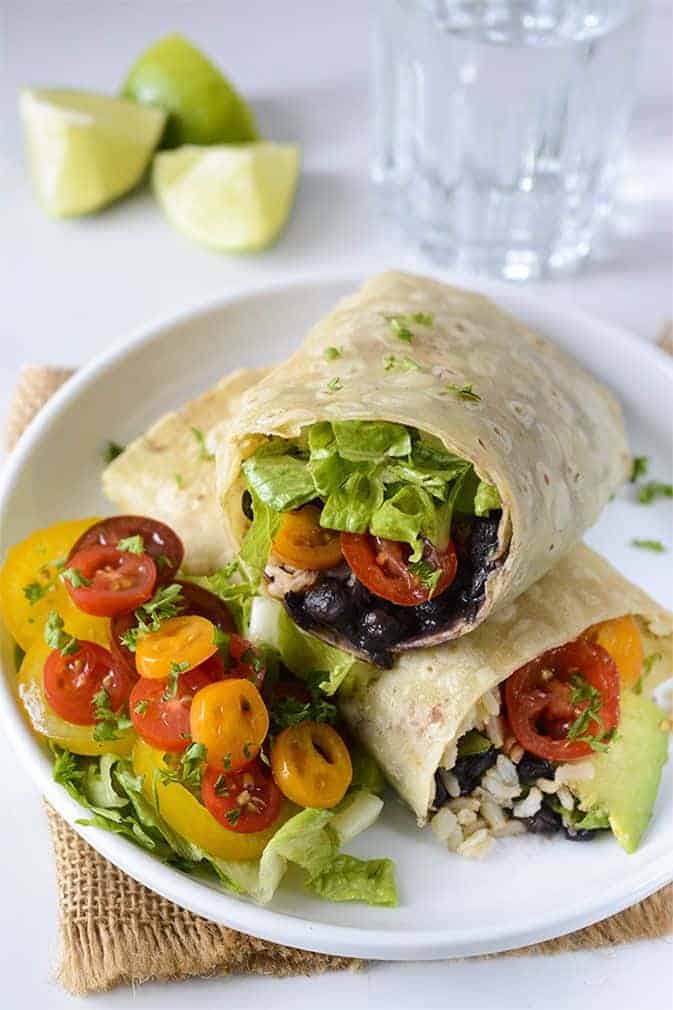 Black Bean Burritos Healthier Steps