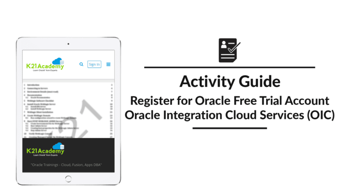 Register for Oracle Free Trial Account