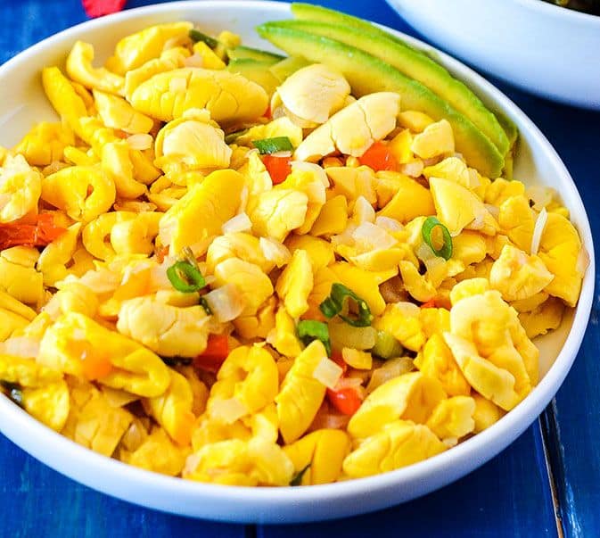 Vegan Ackee Gluten Free Healthier Steps In jamaica ackee and saltfish dish graces many a dining tables, whether at breakfast lunch or dinner. vegan ackee gluten free