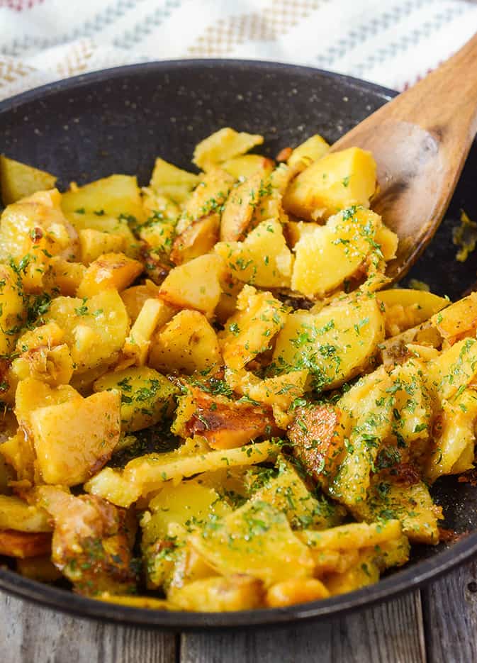 Vegan Breakfast Skillet Potatoes Healthier Steps This versatile side dish makes a fantastic compliment to many main course dishes or as a breakfast treat. vegan breakfast skillet potatoes