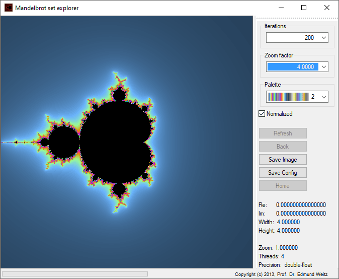 Programa para dibujar conjunto de mandelbrot fractales