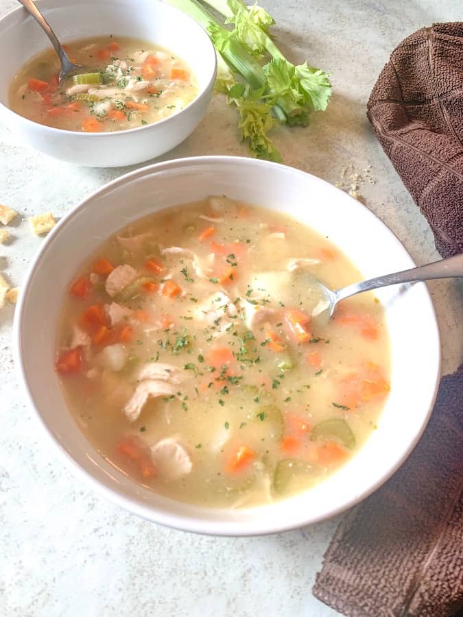 Low Carb Chicken Pot Pie Soup