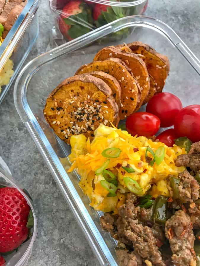 Sweet Potato Breakfast Meal Prep | With Peanut Butter on Top