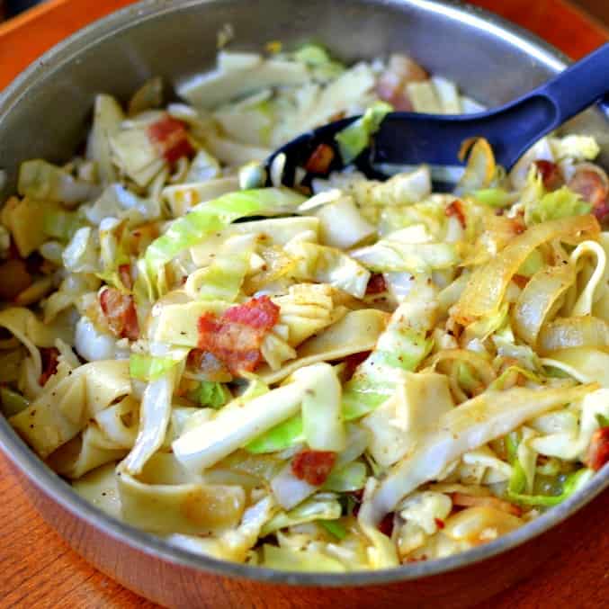 Haluski (Bacon Cabbage and Noodles) Small Town Woman