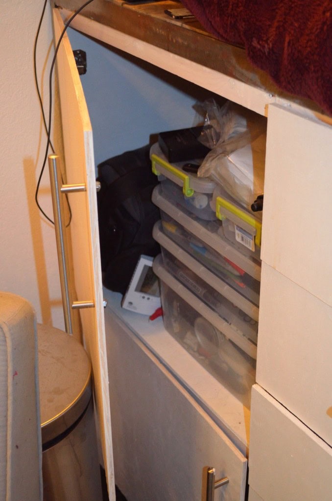 The other two on the left side of the dresser are my crafting closets, all of my art supplies and camera gear are in the top one, the bottom one my sewing machine and all the fabric I've collected.