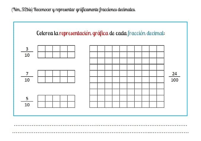 💙 NÚMEROS FRACCIONARIOS 💙 Cuarto Educación Primaria (9 años)