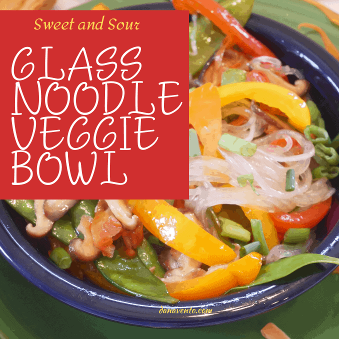 Sweet and Sour Glass Noodle Veggie Bowl with a Side of Crunch Main image