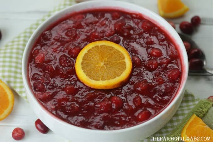 Orange Amaretto Cranberry Sauce is the perfect Thanksgiving dinner side dish. Tart cranberries, sweet orange and amaretto team up for this delicious fall recipe.