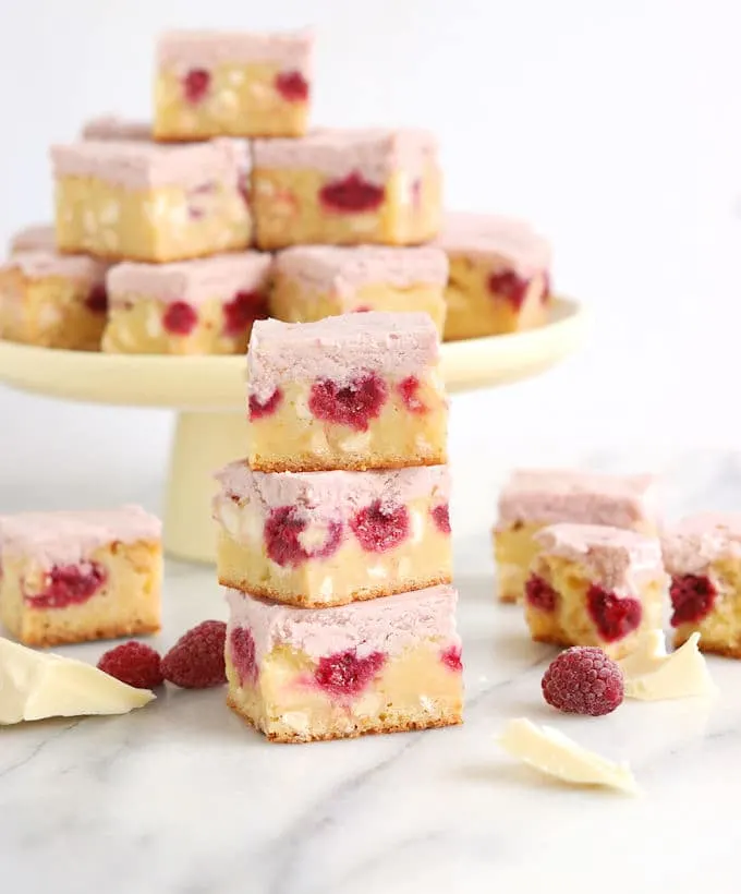 White Chocolate Brownies With Raspberries Baking Sense