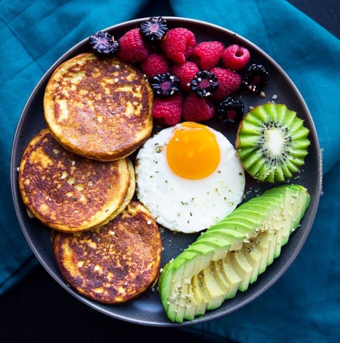 So delicious sweet potatoes pancakes with a mix of sweet and savory