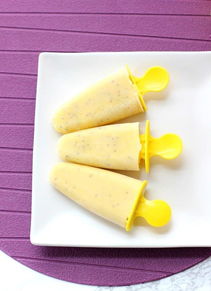 3 Pineapple chia popsicles