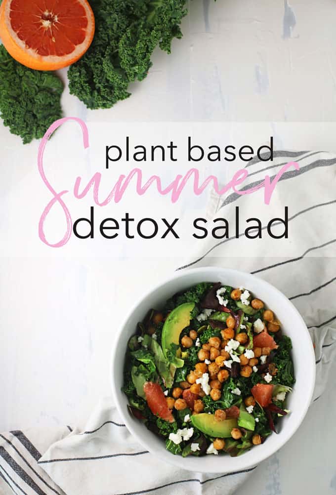 Plant based protein summer detox salad completely with superfoods to nourish your body