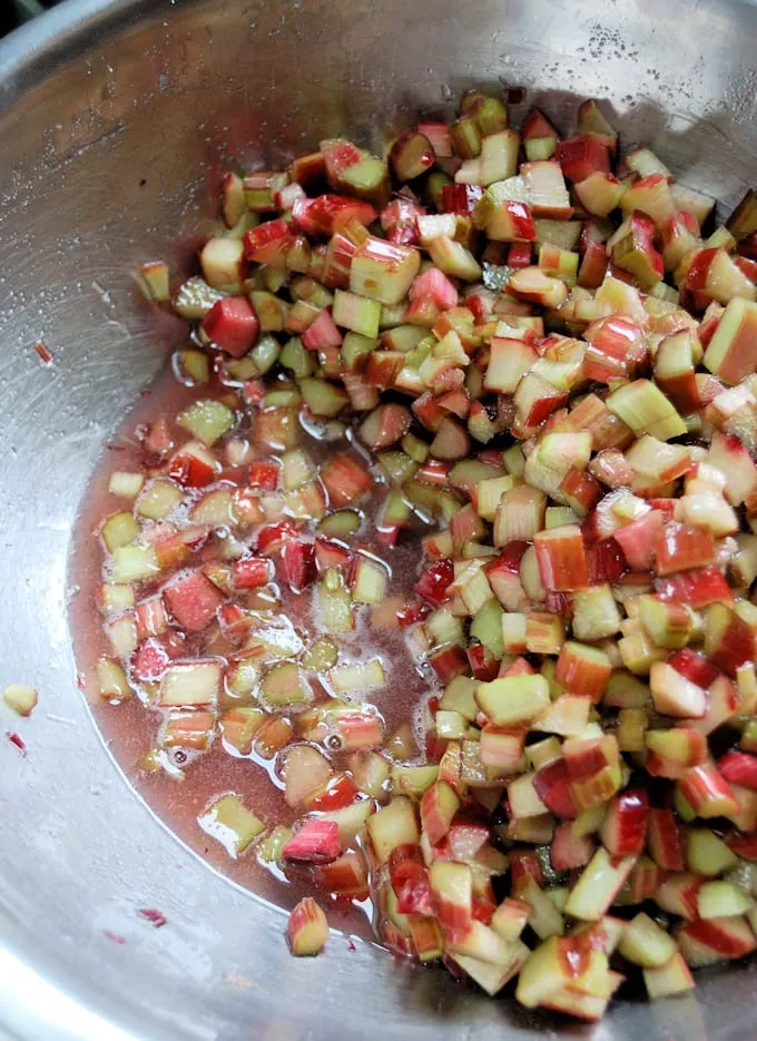 macerate rhubarb