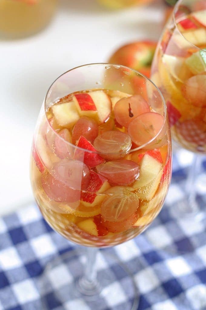 White Wine Apple Cider Sangria | Honey and Birch