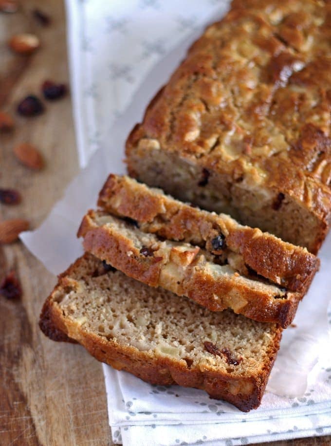 Apple Almond Cranberry Quick Bread | Honey and Birch