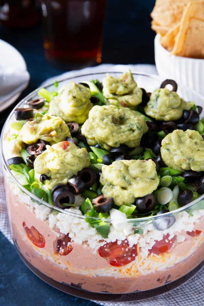 7Layer Bean Dip Recipe » The Thirsty Feast