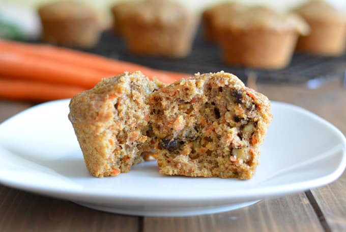 Carrot muffins will remind you of carrot cake, but great for breakfast without the extra sugar and icing.