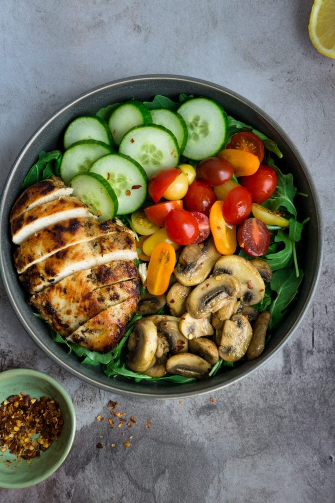 greek chicken breast and veggies