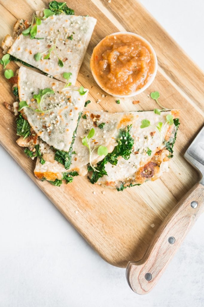 white bean quesadilla